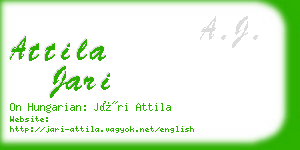 attila jari business card